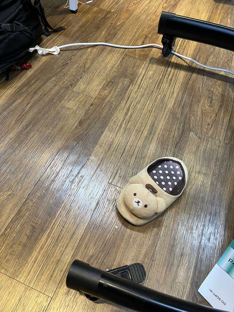 버려진 가형이의 곰돌이 슬리퍼